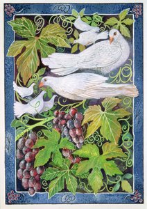 鳩、1996（アクリルインク、ガッシュ） 作： Lisa Graa Jensen